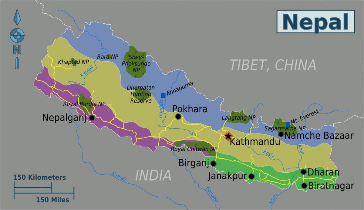 everest nepal bản đồ
