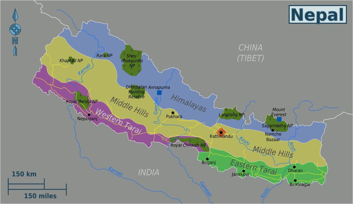 Bản đồ của ban đầu nepal