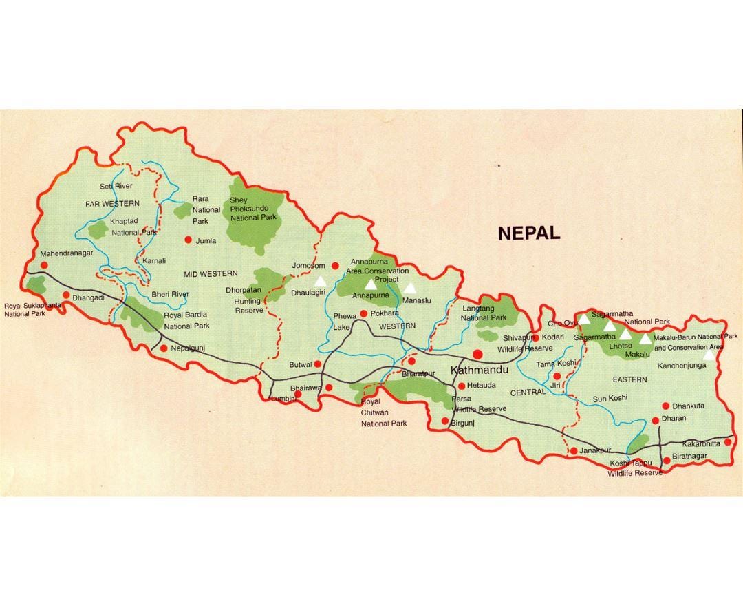 Bản đồ của nepal đường sắt butwal
