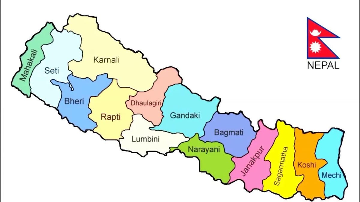 nepal bản đồ mới