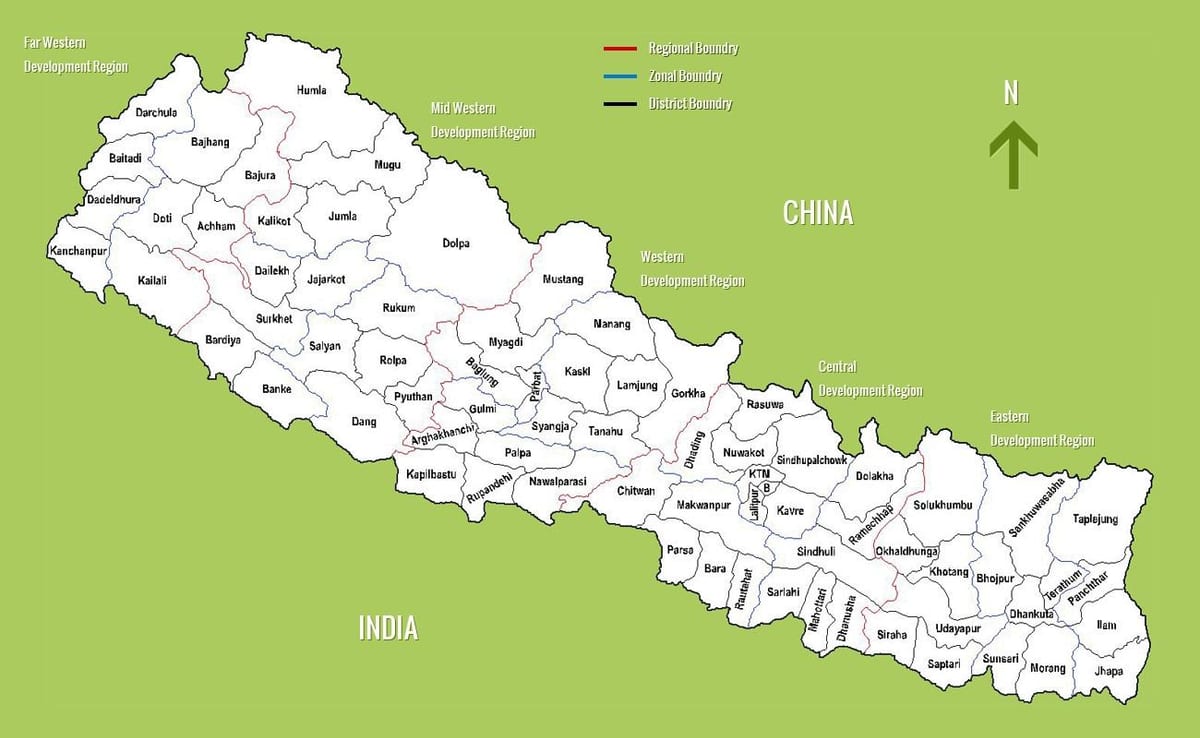nepal du lịch bản đồ