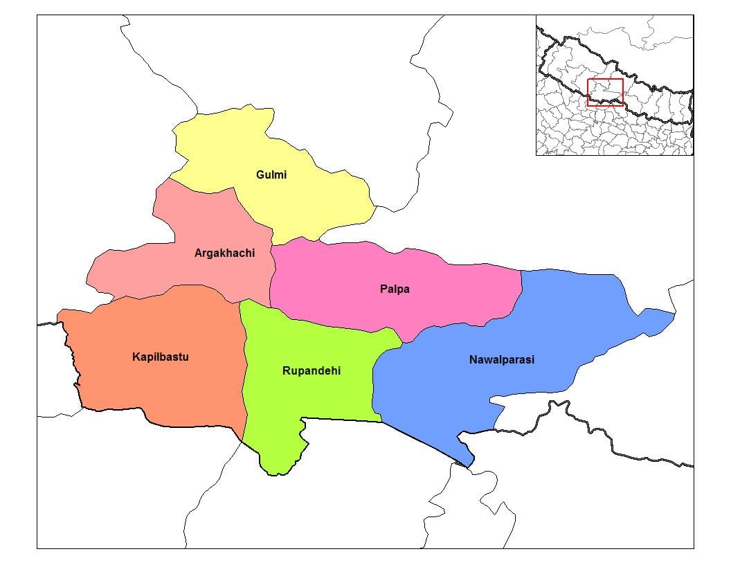Bản đồ của rupandehi nepal