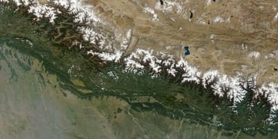 Bản đồ của vệ tinh nepal sống
