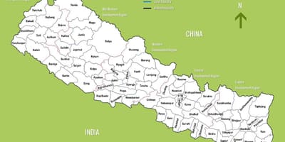 Một bản đồ của nepal