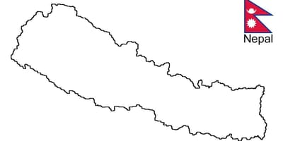 Bản đồ của nepal phác thảo
