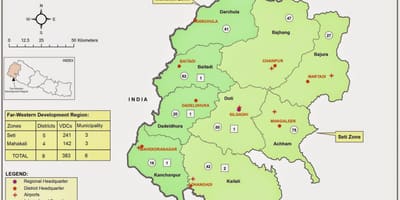 Bản đồ của phương tây nepal