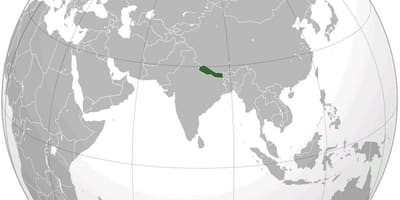Bản đồ của trái đất nepal